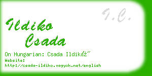 ildiko csada business card